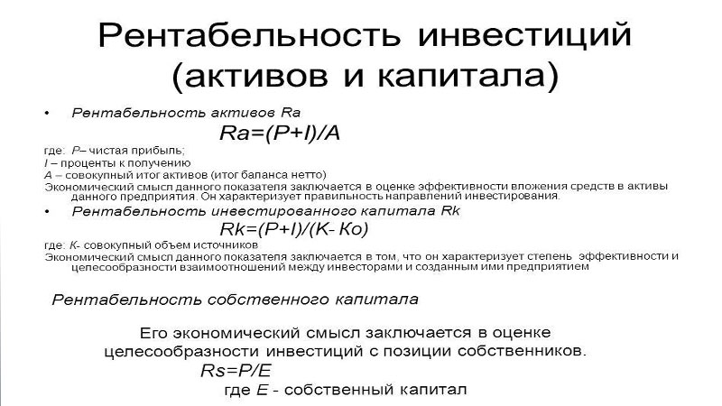 Рентабельность активов по проекту определяется отношением