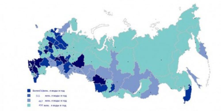 Карта жесткости воды россии