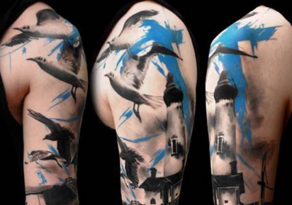 Sirály tetoválás.  Mit jelent a Sirály tetoválás?  Sirály tetoválás a csuklóján